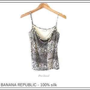 BANANA REPUBLIC COWL NECK SILK CAMISOLE SI…